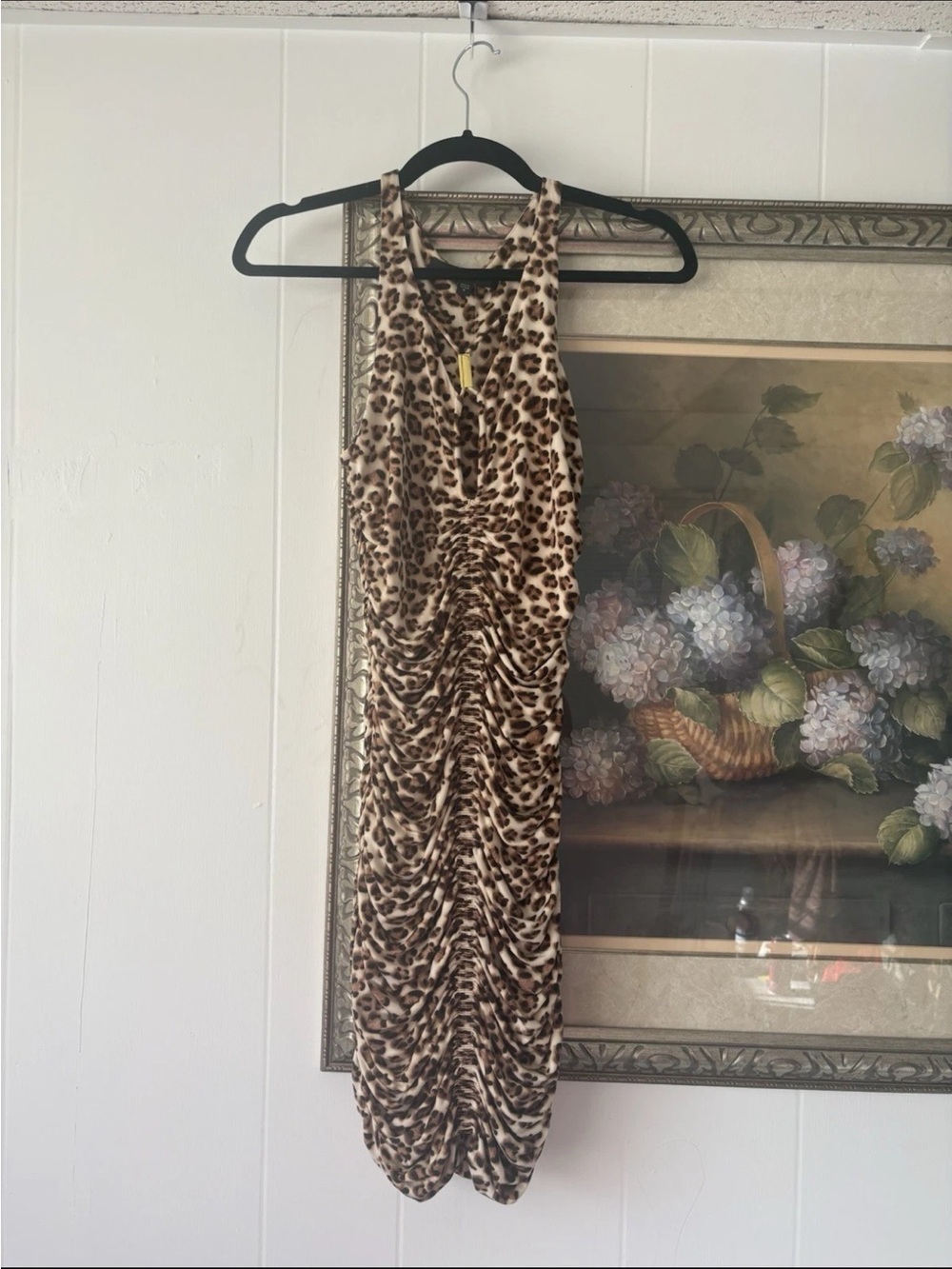 Guess Leopard Print Slip Dress - Brown & Cream